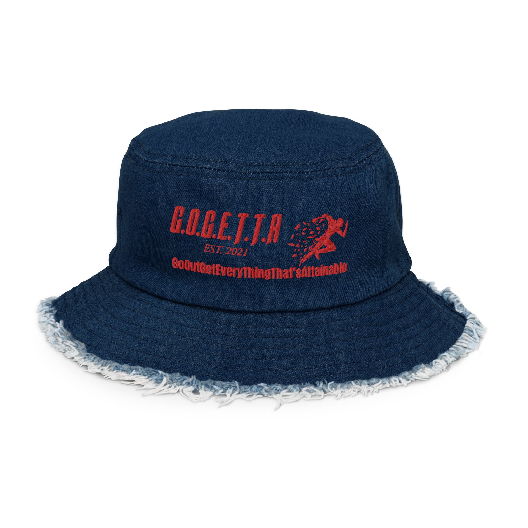 Distressed Denim Bucket Hat for Women Men Wide Brim Frayed Sun Hat Outdoor  UV Protection Foldable Fisherman Cap - Walmart.com
